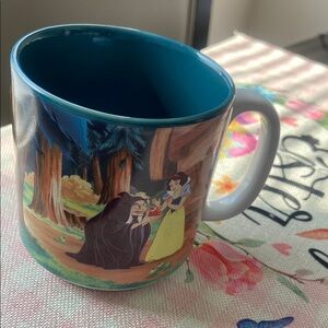 Vintage Disney Snow White Seven
Dwarfs Coffee Mug Cup Blue Inside